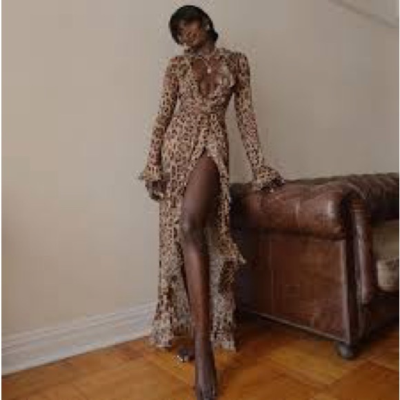 Rat & Boa Fabiana Leopard Print Maxi Dress - Picture 2 of 2